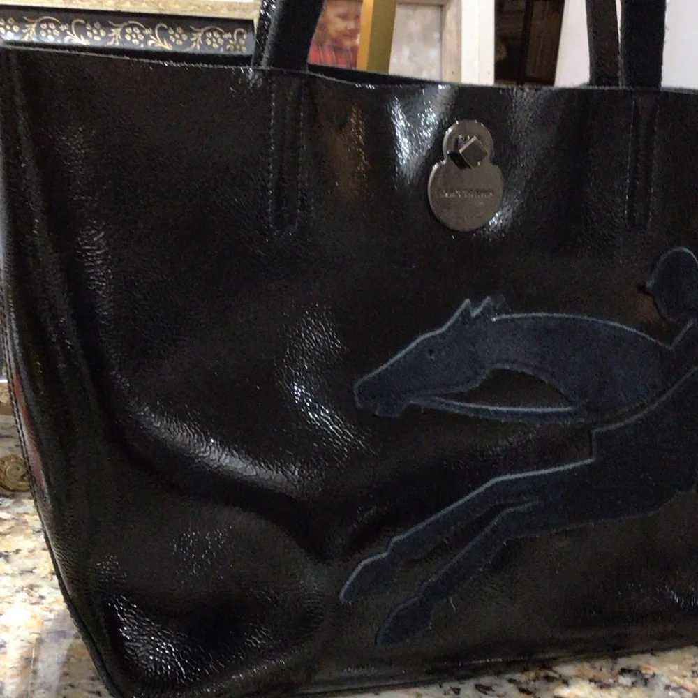 Rare Longchamp Vintage Leather Derby Horse Jockey Tote Bag Equestrian